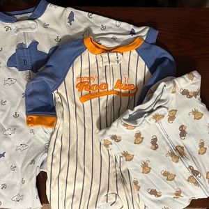 Child Of Mine 3-6M. Sleep n Play pajamas. Bundle of 3
